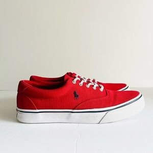 Polo Ralph Lauren Thorton Red Low Top Sneakers Men’s Size 9